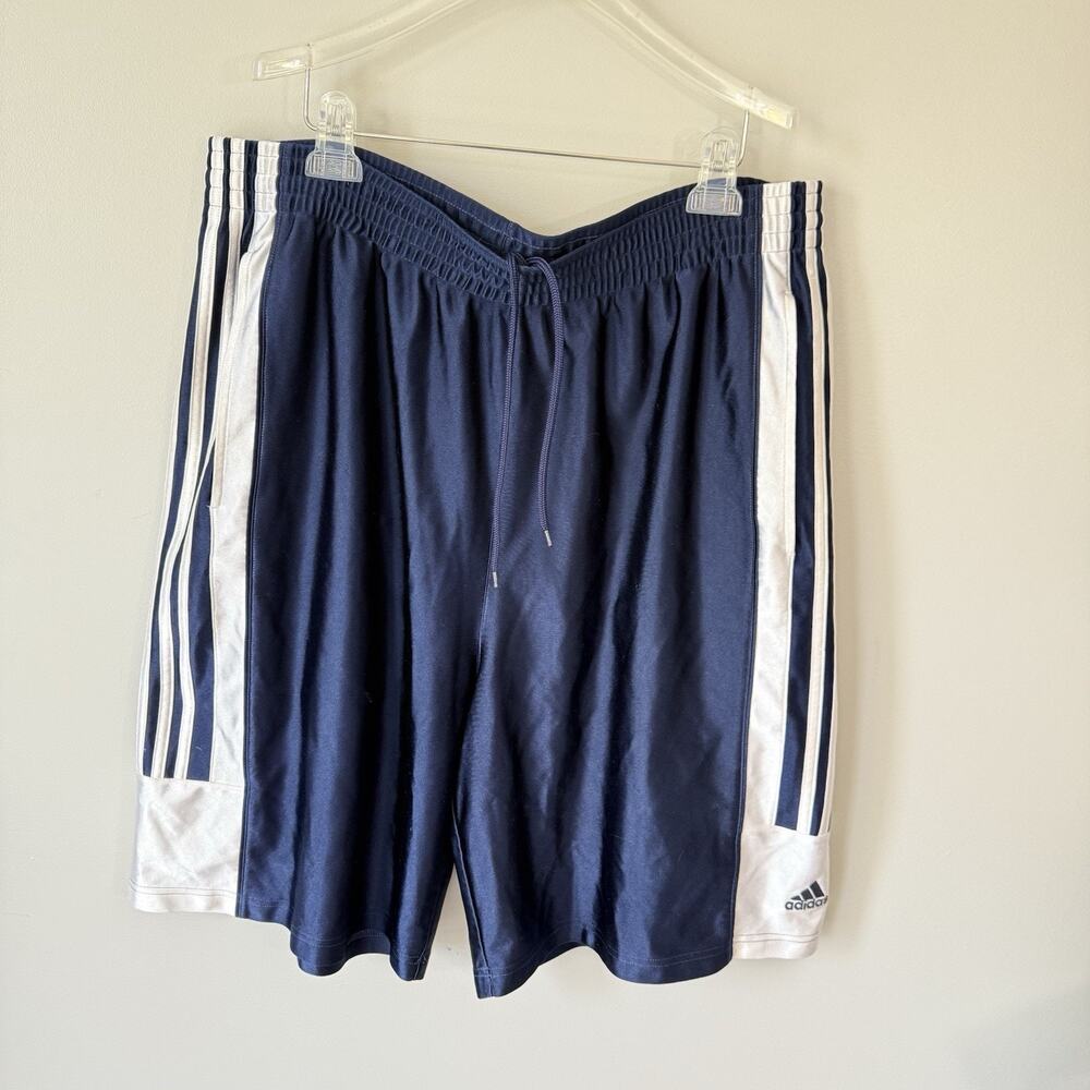 Vintage Adidas Dazzle Basketball Shorts Shimmer Shiny Navy Size 2XL READ